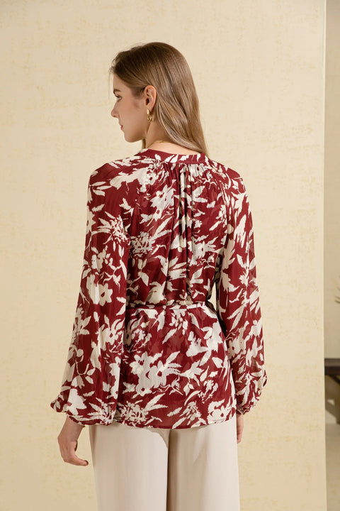 Ramy Blouse Red Dahlia