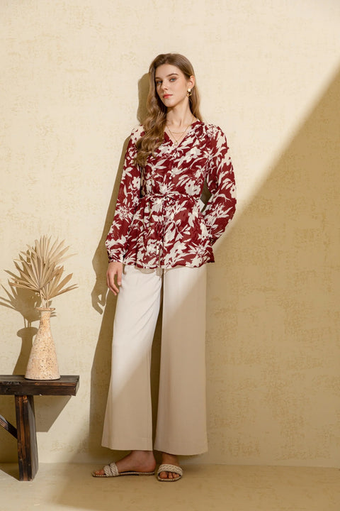 Ramy Blouse Red Dahlia