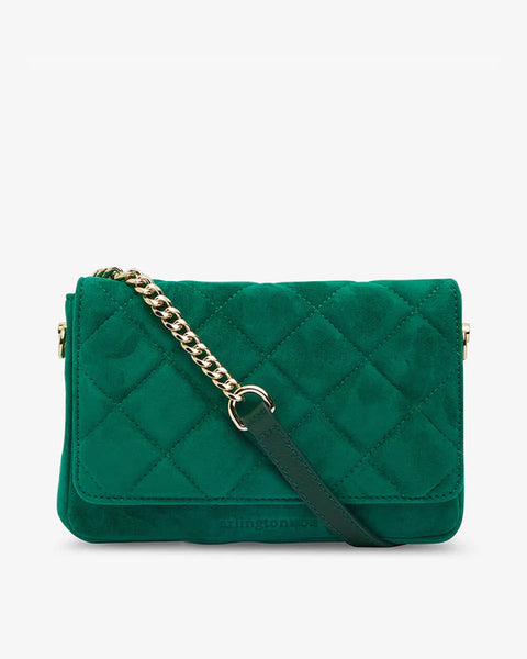 Sarah Crossbody Bag - Emerald Suede