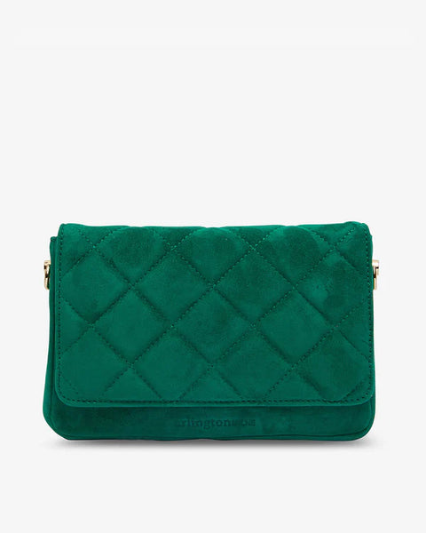 Sarah Crossbody Bag - Emerald Suede