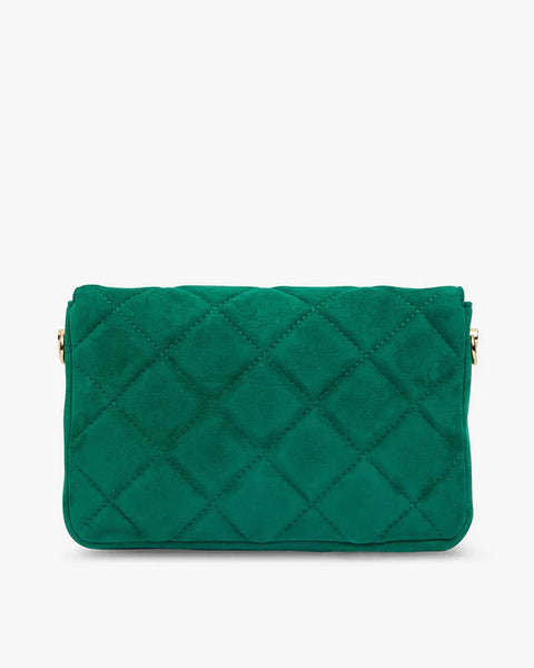 Sarah Crossbody Bag - Emerald Suede