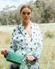 Sarah Crossbody Bag - Emerald Suede