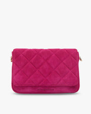 Sarah Crossbody Bag - Hot Pink Suede