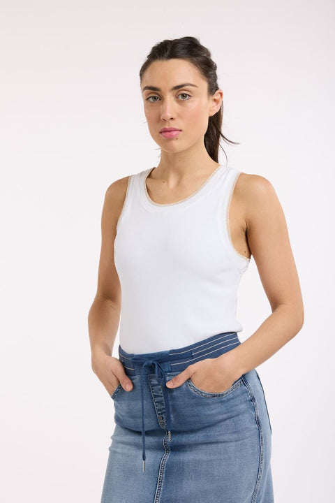 Senza Singlet White