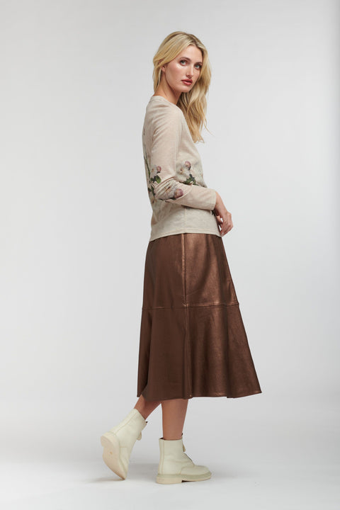 Shine Your Way Skirt Copper