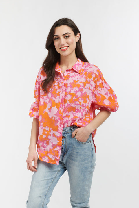 Florentine Shirt Fuxia/Orange