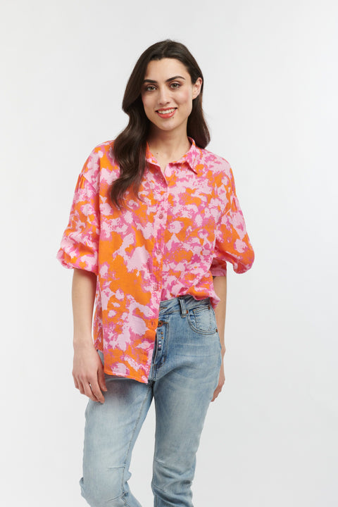 Florentine Shirt Fuxia/Orange