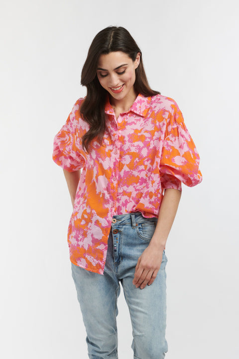Florentine Shirt Fuxia/Orange