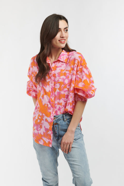 Florentine Shirt Fuxia/Orange
