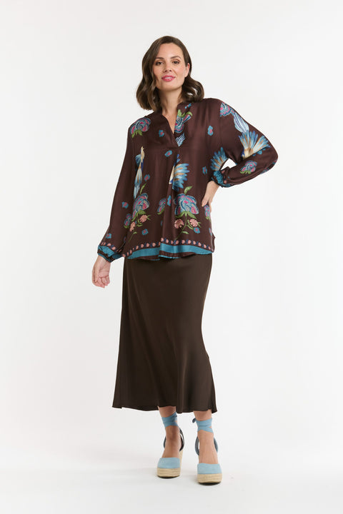 Parrot Blouse Choc