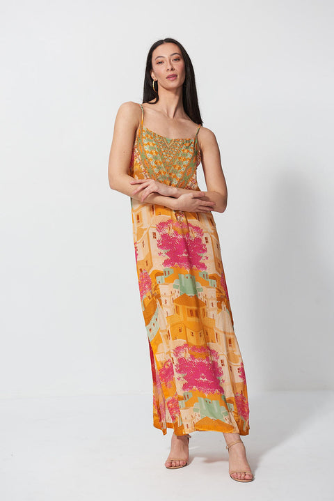 Slip Dress Paris Print