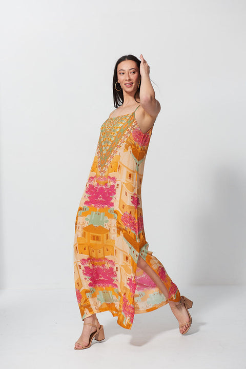 Slip Dress Paris Print