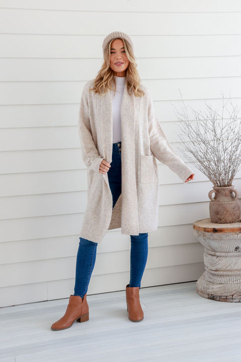 Long Cardigan Oatmeal