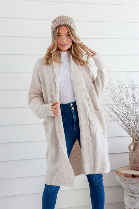 Long Cardigan Oatmeal