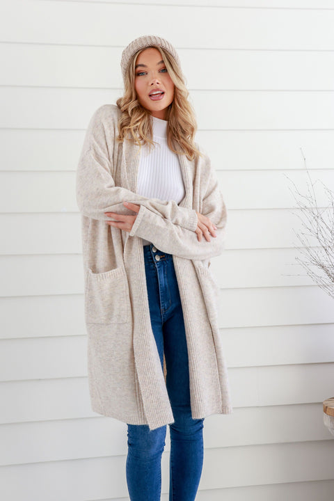Long Cardigan Oatmeal