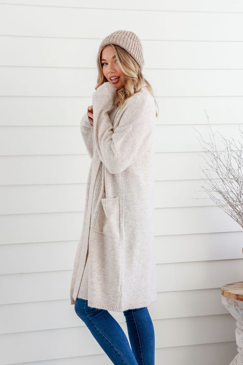 Long Cardigan Oatmeal