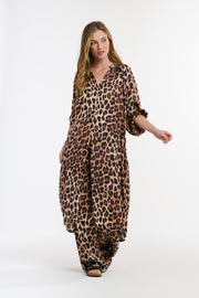 The Hills Button Through Dress Leopard Print