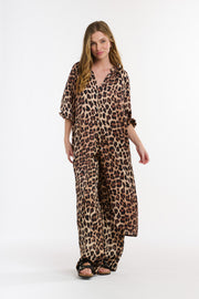 The Hills Button Through Dress Leopard Print