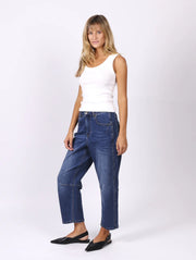 Toni Barrel Jean Blue