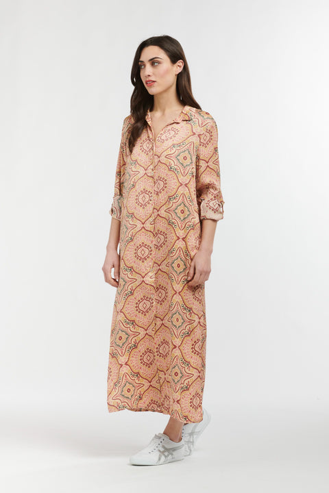 Tuscany Dress Jardin Print Gold