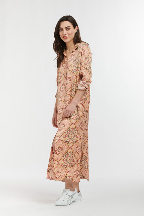 Tuscany Dress Jardin Print Gold