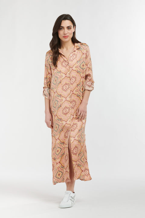 Tuscany Dress Jardin Print Gold