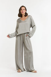 Lurex Trim Top Silver