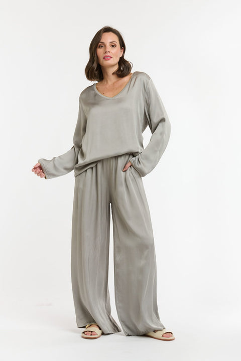Lurex Trim Top Silver