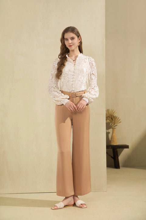 Yvette Lace Blouse Champagne
