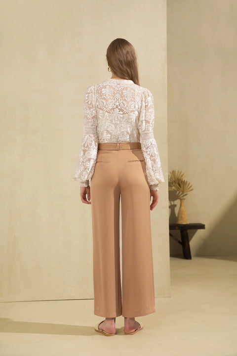 Yvette Lace Blouse Champagne