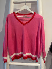 College Knit Hot PInk/Red