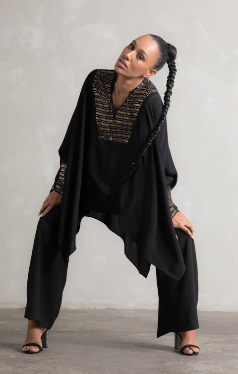 Chiara Embellished Kaftan Black