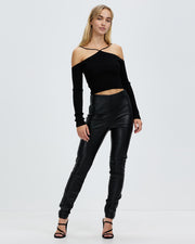 Camilla Faux Leather Pant Black