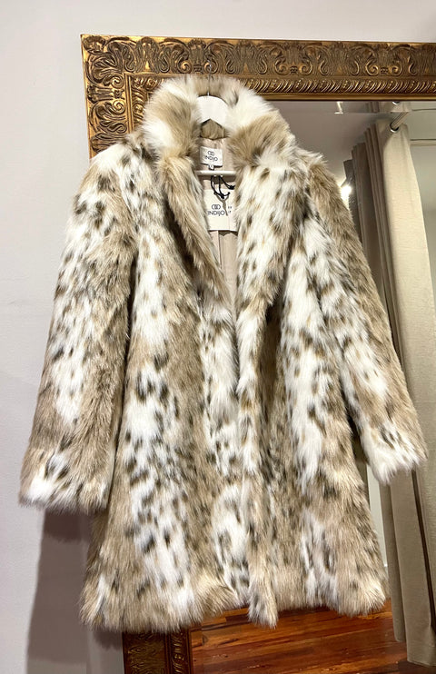 Phily Faux Fur Coat Cheetah