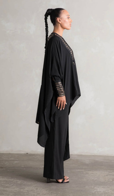Chiara Embellished Kaftan Black