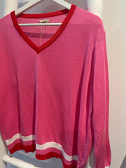 College Knit Hot PInk/Red