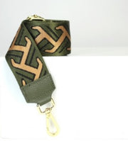 Bling Baby Leather Bag Militare/Khaki Gold Strap