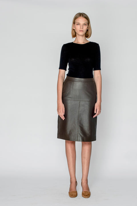 Cleo Midi Skirt Choc