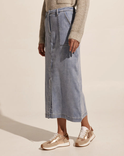 Loft Skirt Washed Denim