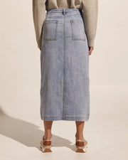 Loft Skirt Washed Denim