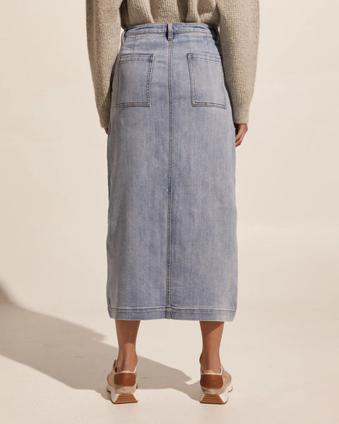 Loft Skirt Washed Denim