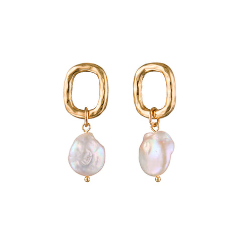 Nicola Pearl Earing Gold