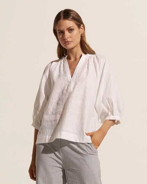 Remark Top Porcelain Embroided