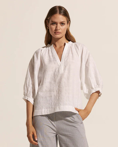 Remark Top Porcelain Embroided