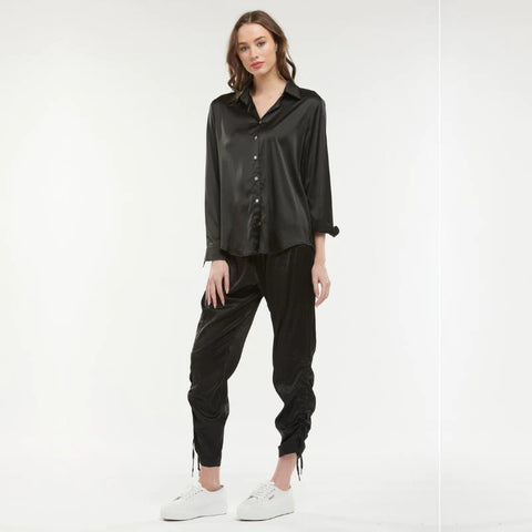 Satin Jogger Black