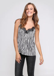 Zebra Cami Black & White