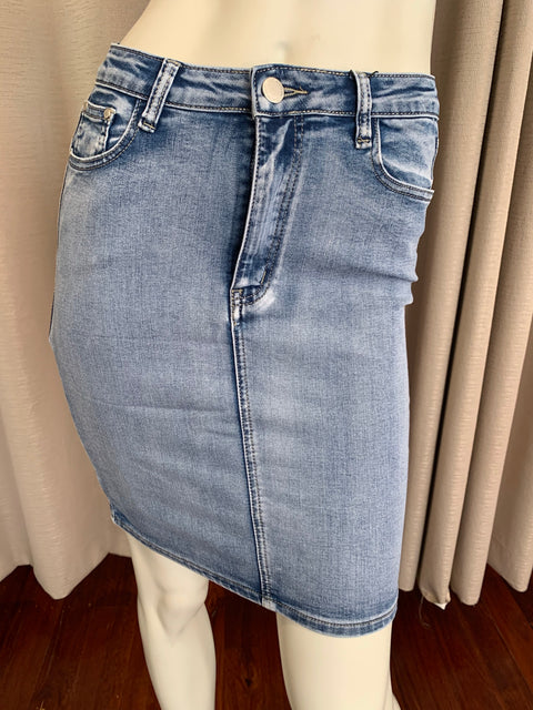 Mid Length Denim Skirt Vintage