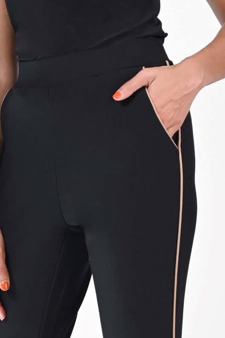 Ponte Pants with Piping